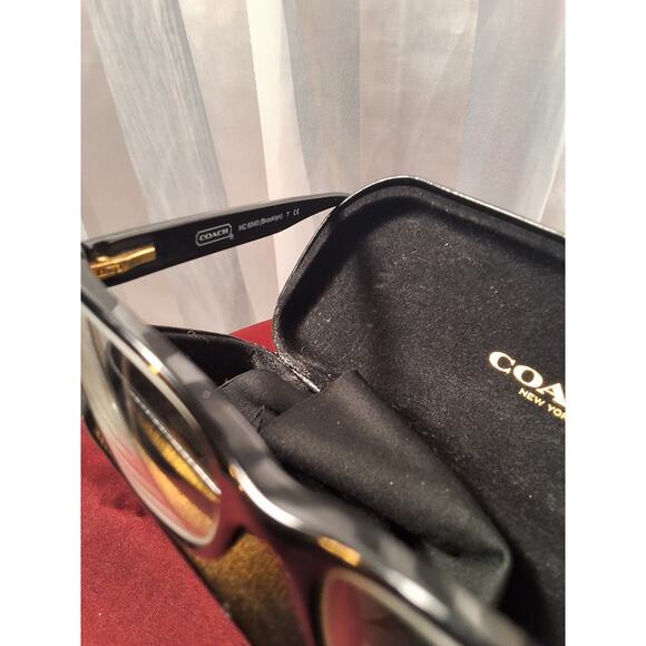 COACH READING GLASSES WITH CASE, BLACK - Picture 4 of 8